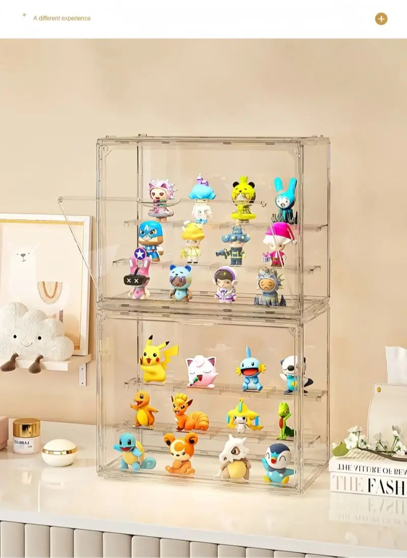 1pc Three Layer Acrylic Display Rack, Blind Box Storage Box,Llarge Capacity Dustproof