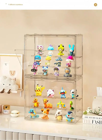1pc Three Layer Acrylic Display Rack, Blind Box Storage Box,Llarge Capacity Dustproof