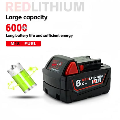 Milwaukee 12V Battery, 6.0Ah Milwaukee Rechargeable Battery For Milwaukee M12 Tool 48-11-2402 48-11-2411 48-11-2401MIL-12A-LI