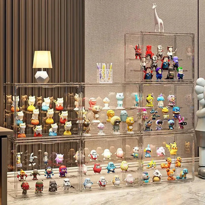 Three Layer Acrylic Display Rack, Blind Box Storage Box,Llarge Capacity Dustproof,For POP MART,Doll,Handmade,Anime,Car Model