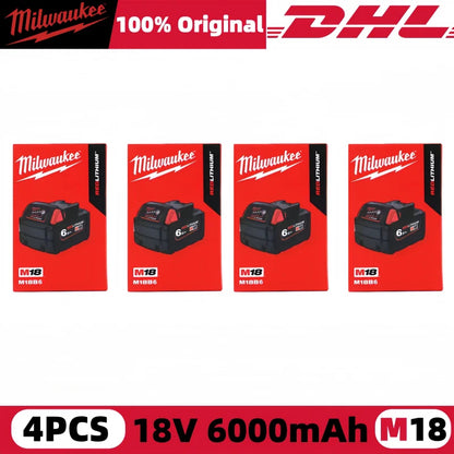 Milwaukee 12V Battery, 6.0Ah Milwaukee Rechargeable Battery For Milwaukee M12 Tool 48-11-2402 48-11-2411 48-11-2401MIL-12A-LI