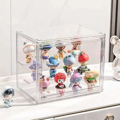 Three Layer Acrylic Display Rack, Blind Box Storage Box,Llarge Capacity Dustproof,For POP MART,Doll,Handmade,Anime,Car Model