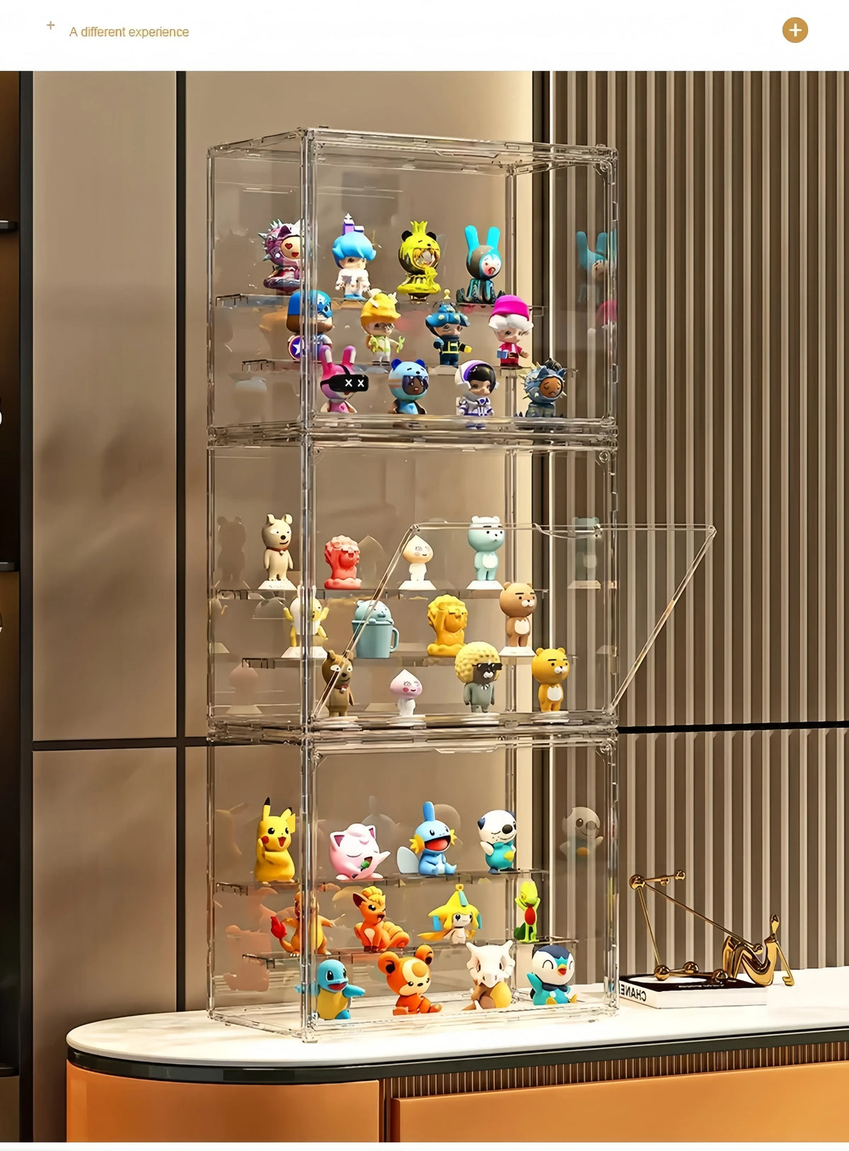 Three Layer Acrylic Display Rack, Blind Box Storage Box,Llarge Capacity Dustproof,For POP MART,Doll,Handmade,Anime,Car Model