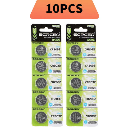 SCRCEO CR2032 Lithium Battery 3V 200mAh DL2032,5004LC Compatible Long Lasting for Car Key Fob,Remote Control,Watch,Toy(2-100pcs)