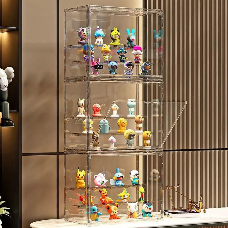 1pc Three Layer Acrylic Display Rack, Blind Box Storage Box,Llarge Capacity Dustproof
