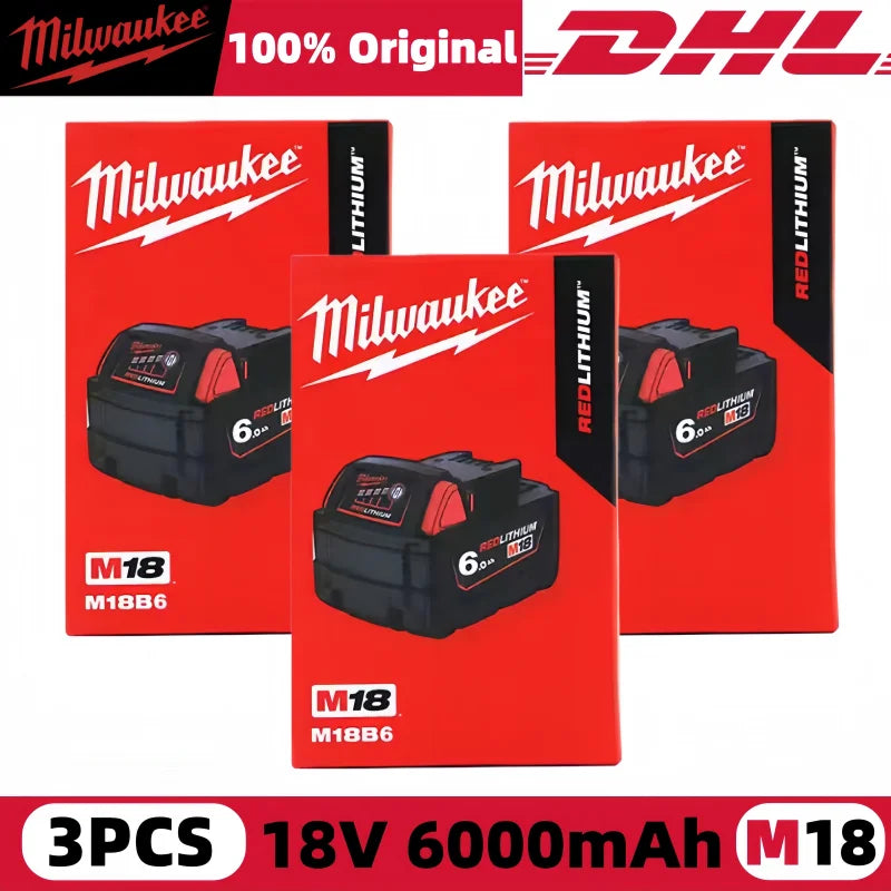 Milwaukee 12V Battery, 6.0Ah Milwaukee Rechargeable Battery For Milwaukee M12 Tool 48-11-2402 48-11-2411 48-11-2401MIL-12A-LI