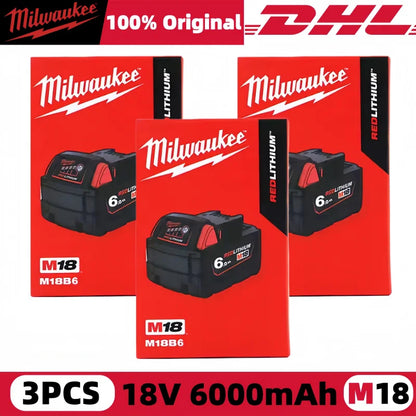 Milwaukee 12V Battery, 6.0Ah Milwaukee Rechargeable Battery For Milwaukee M12 Tool 48-11-2402 48-11-2411 48-11-2401MIL-12A-LI