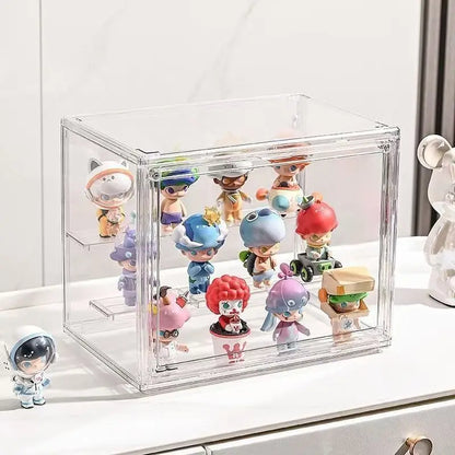 1pc Three Layer Acrylic Display Rack Blind Box Storage With Large Capacity Dustproof For POP MART Doll Anime Car Model Handmade
