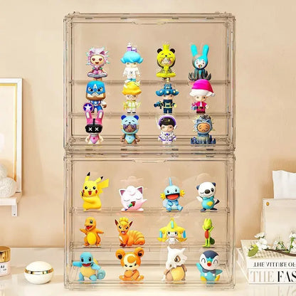 Three Layer Acrylic Display Rack, Blind Box Storage Box,Llarge Capacity Dustproof,For POP MART,Doll,Handmade,Anime,Car Model