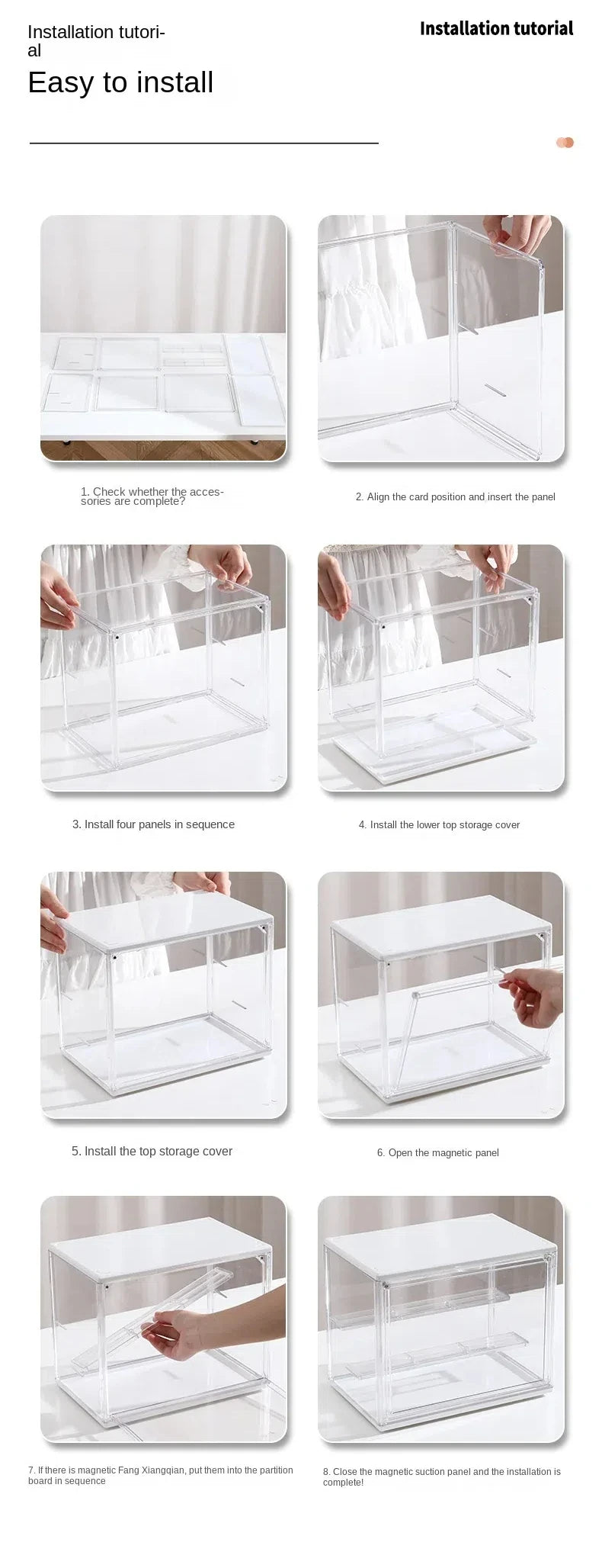 1pc Three Layer Acrylic Display Rack Transparent Ladder Handmade Anime Car Model Blind Box Storage Box Jewelry Sorting Box