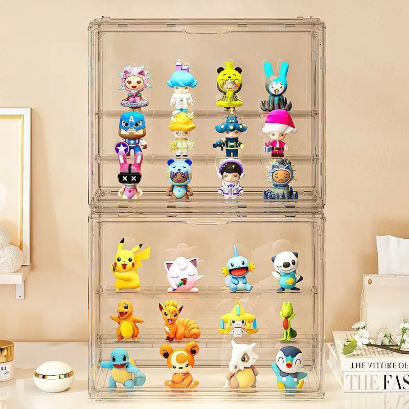1pc Three Layer Acrylic Display Rack Blind Box Storage With Large Capacity Dustproof For POP MART Doll Anime Car Model Handmade